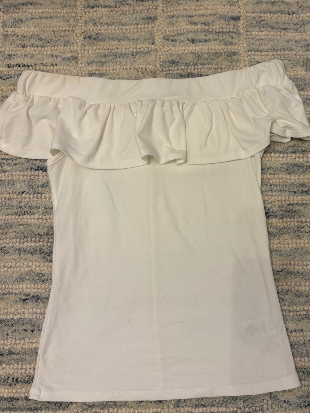 Off-Shoulder Ruffle Women’s Top - White